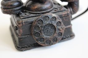 metal retro telephone