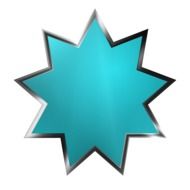 blue star with grey outline