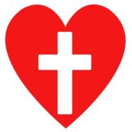 Heart and cross as an illustration