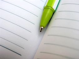 Paper Notebook and pen