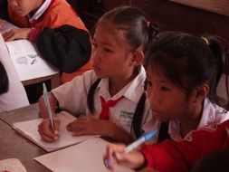 schoolchildren in laos