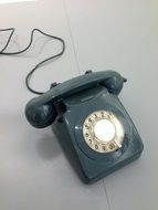 old telephone with wire