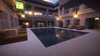 pool room in video game