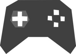 drawn polygonal game joystick