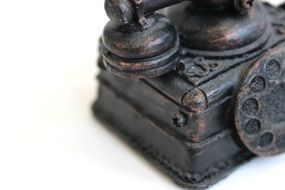 antique metal telephone