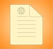 drawn paper on an orange background