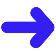 painted blue right arrow