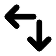 isolated black navigation signs