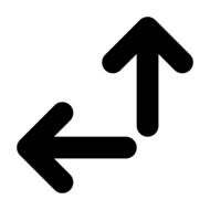 isolated direction arrows