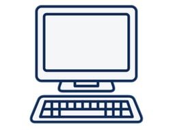 Computer Keys and monitor, drawing
