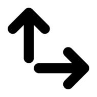 arrows directing up and and to the right