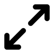 black navigation arrows on a white background