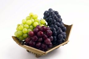 different grape varieties on a plate