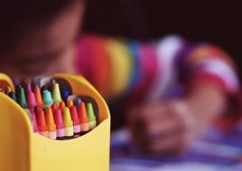 colored crayons for creation