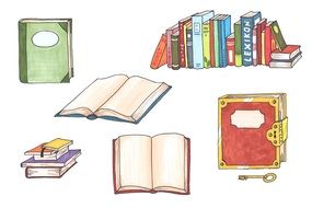 graphic image of different books