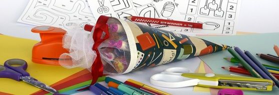 scool cone with color pencil