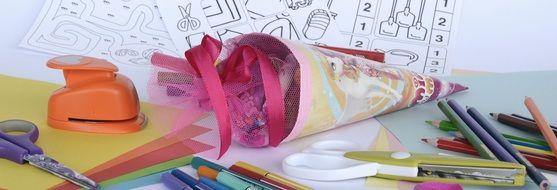 pink school cone