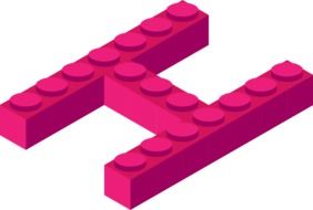 clipart of pink Alphabet Letter H