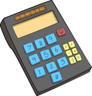 black calculator drawing