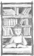 picture child reading drawing