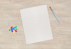 Desk and Pencil Drawing