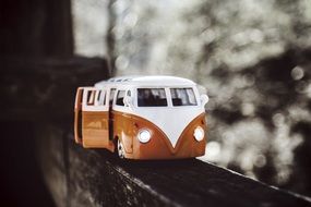 Small toy of vintage van