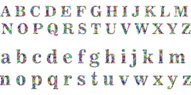 Color English alphabet