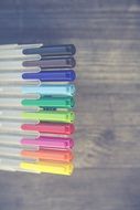 multi-colored pens for painting