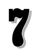 Number seven as a clipart
