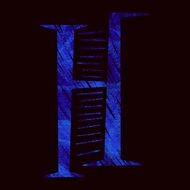 blue letter H in the German alphabet