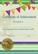 Certificate of achivement, Template