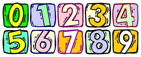 funny colorful numbers