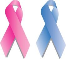 pink and blue ribbon symbols of the fight against the disease