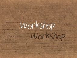 Workshop text as a drawing