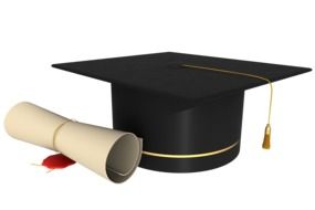 square academic cap and folded paper