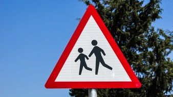 sign warning about children on the road