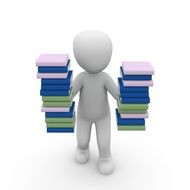 clipart of the books in the hands