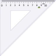 transparent triangular ruler