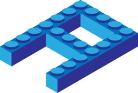 LEGO letter blue drawing