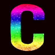 neon Letter C drawing