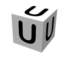 cube with a letter on the edges
