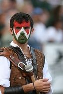 young man in ancient makeup