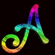 colorful letter A