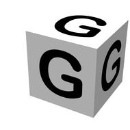 letter G on a cube