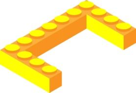 clipart of the Letter C made of lego