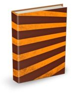 painted striped library book