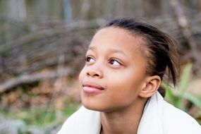 thoughtful African girl