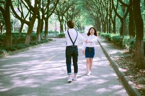school girl and boy