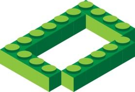 green figure from Lego blocks
