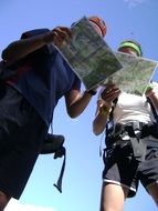 two women with maps